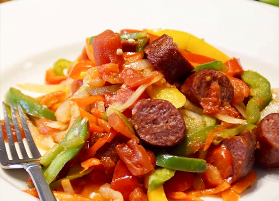 Pepper and Sausage Sauté recipe