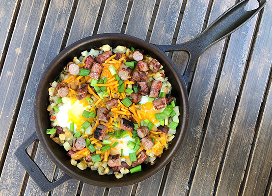 Sausage Breakfast Skillet- on the grill! recipe