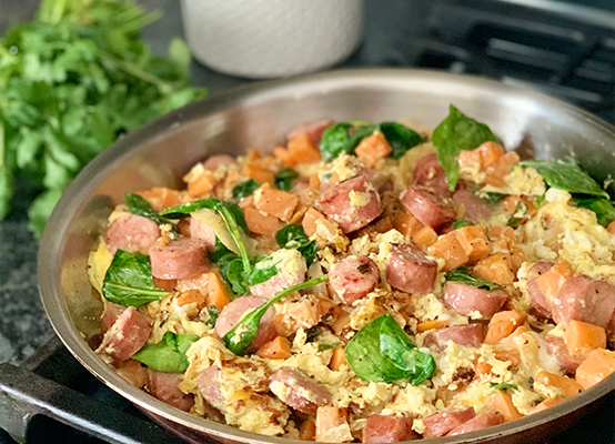 Sausage and Sweet Potato Scramble recipe